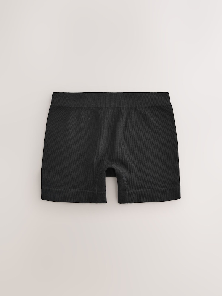 Black Short Seamless Rib Knickers 3 Pack - Image 8 of 9