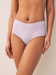 Lilac Purple Midi No VPL Scallop Edge Knickers - Image 1 of 3