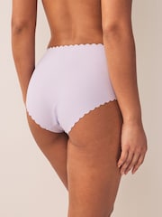 Lilac Purple Midi No VPL Scallop Edge Knickers - Image 3 of 3