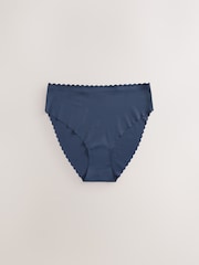 Navy Midi No VPL Scallop Edge Knickers - Image 1 of 3
