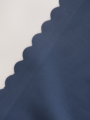 Navy Full Brief No VPL Scallop Edge Knickers - Image 3 of 3