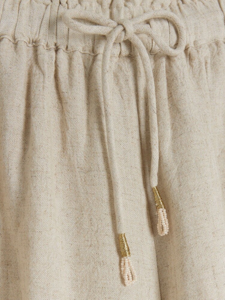 River Island Natural Broderie Linen Shorts - Image 4 of 4