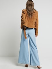 River Island Mid Rise Wide Pantaloni largi 100% Blugi din bumbac - Imaginea 2 din 4