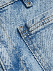 River Island Light Blue High Rise Pocket Front  Wide Leg Jeans - Image 7 of 8