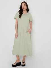 Threadbare Black 100% Cotton Smock Style Midi Dress 2 Pack - Image 3 of 3