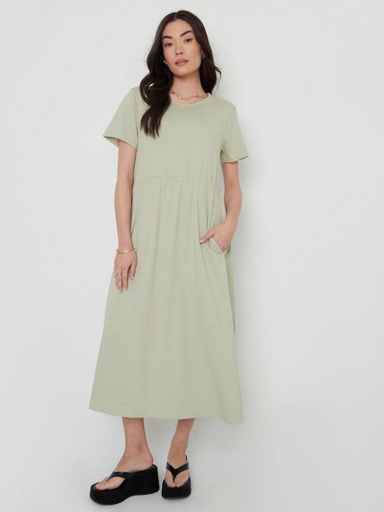 Threadbare Black 100% Cotton Smock Style Midi Dress 2 Pack - Image 3 of 3