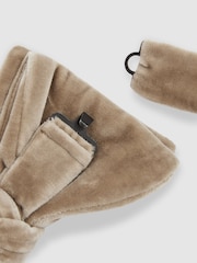 Reiss Taupe Brown Hike Velvet Bow Tie - Image 3 of 4