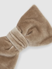 Reiss Taupe Brown Hike Velvet Bow Tie - Image 4 of 4