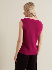 Phase Eight Purple Marianna V-Neck Tank - Image 2 of 5