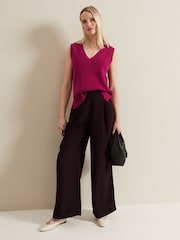 Phase Eight Purple Marianna V-Neck Tank - Image 3 of 5
