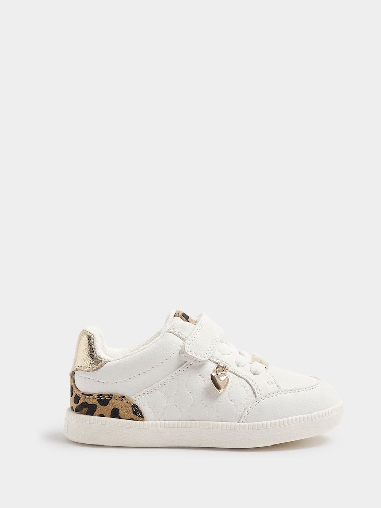 Леопардовые кроссовки для девочек River Island - Image 1 of 4