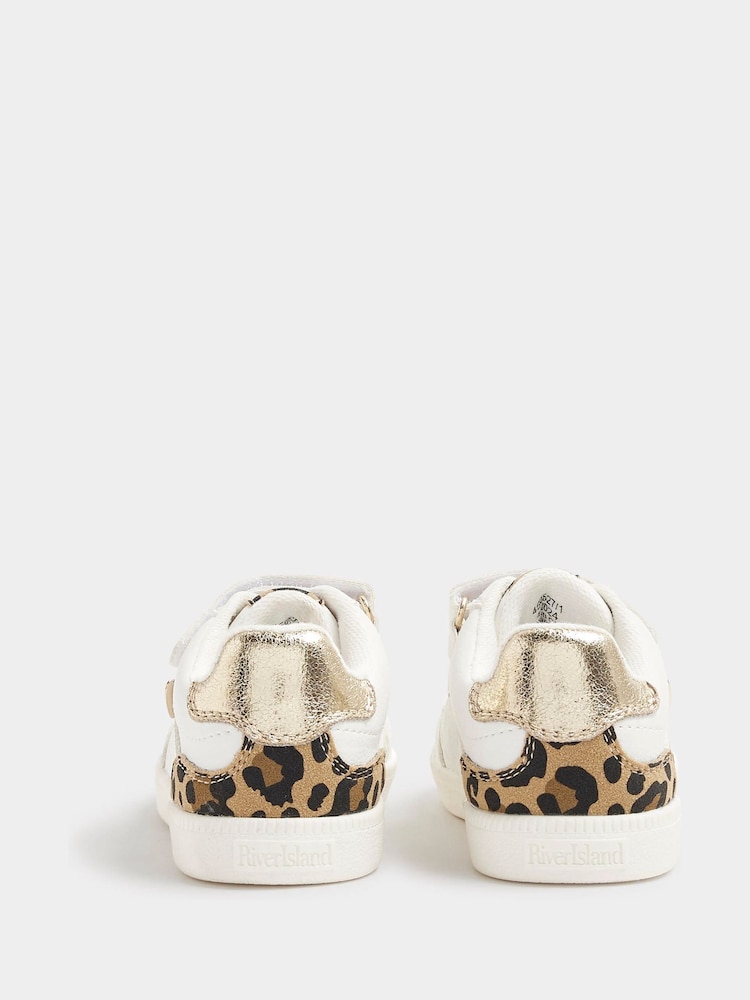Леопардовые кроссовки для девочек River Island - Image 2 of 4