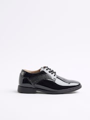 River Island Black Boys Patent Point Formal Shoes - Image 1 of 4