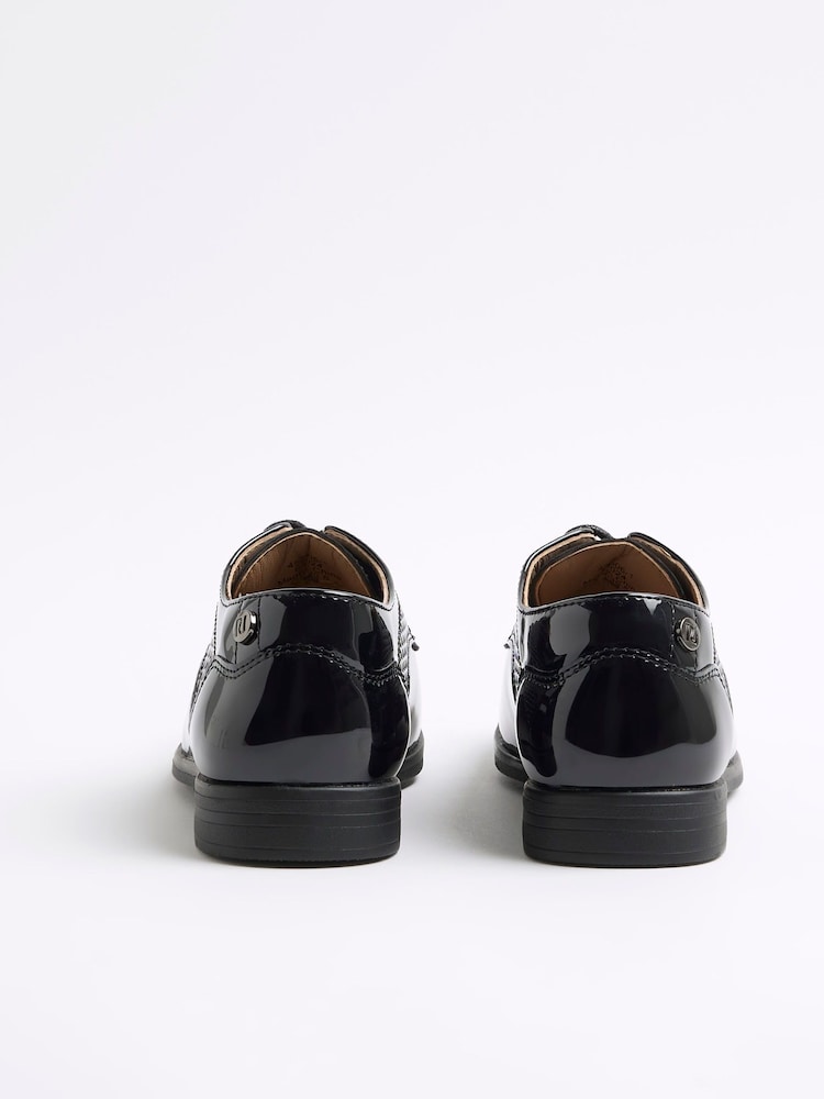 River Island Black Boys Patent Point Formal Shoes - Image 2 of 4