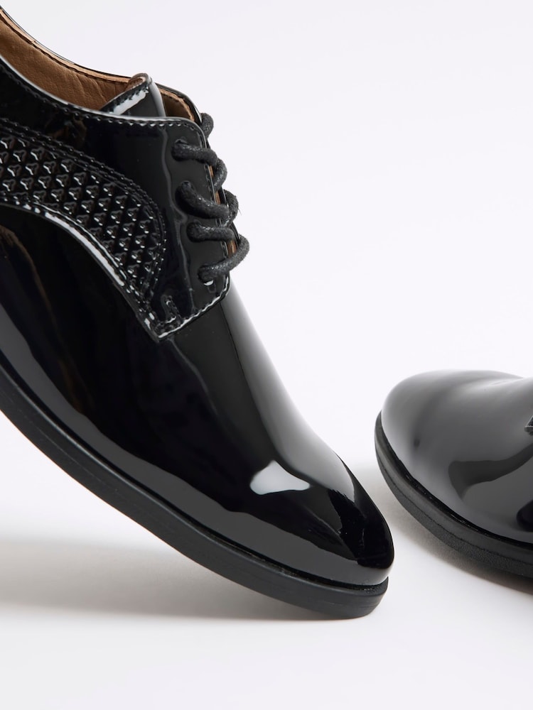 River Island Black Boys Patent Point Formal Shoes - Image 4 of 4