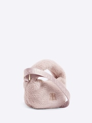 River Island Pink Girls Borg Grab Mini Bag - Image 3 of 5