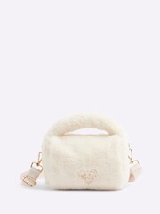 River Island Cream Girls Faux Fur Grab Bag - Image 1 of 4