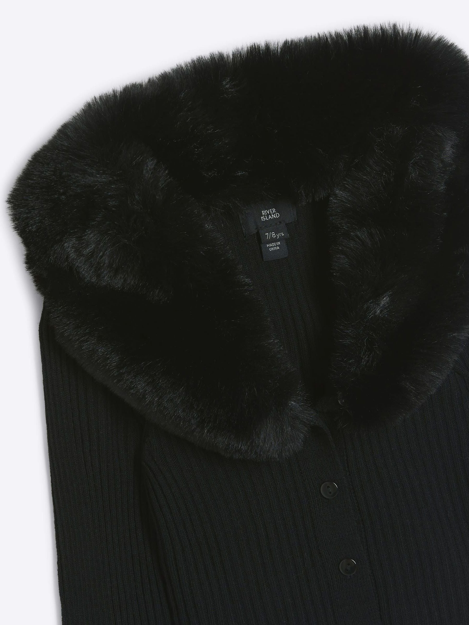 River island fur collar cardigan hot sale