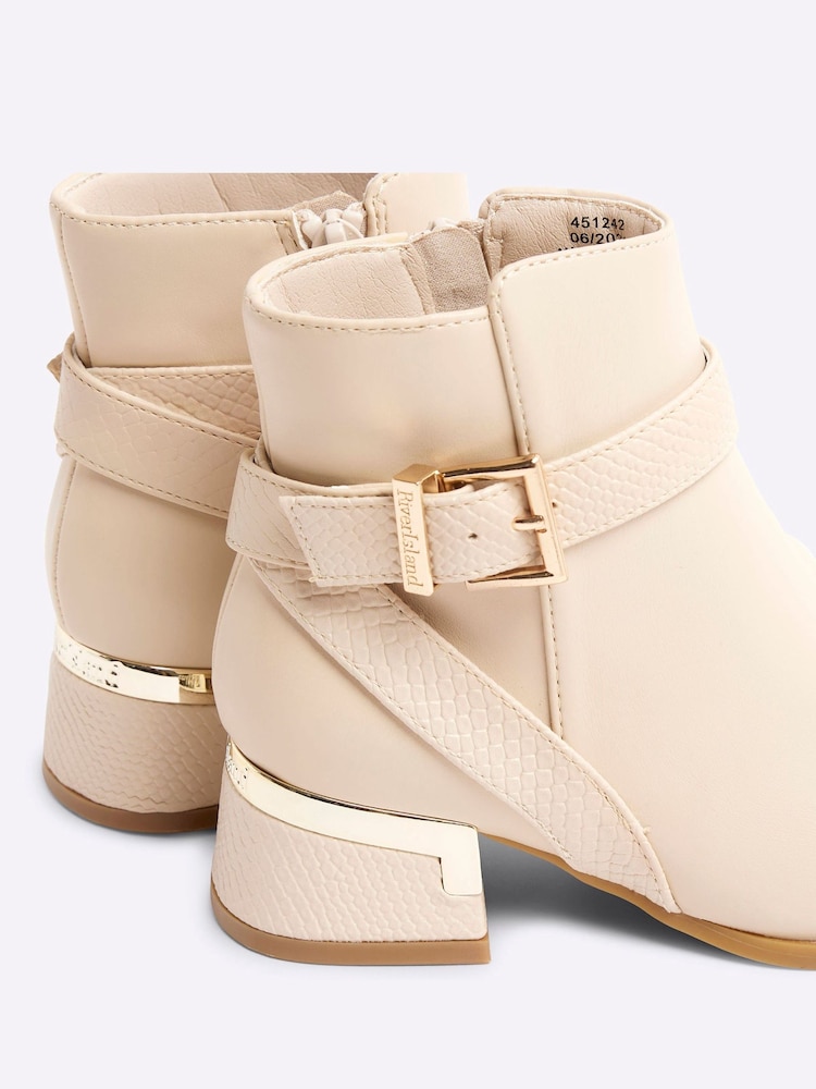 River Island Cream Girls Heeled Boots - Image 5 of 5