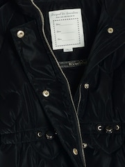 River Island Black Girls Glam Heart Padded Coat - Image 6 of 6