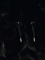 River Island Black Girls Bobble Faux Fur Coat - Image 3 of 4
