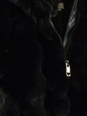 River Island Black Girls Bobble Faux Fur Coat - Image 4 of 4