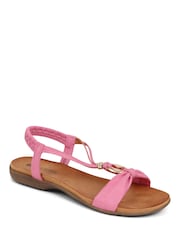 Pavers Pink Flat Strappy Sandals - Image 1 of 5