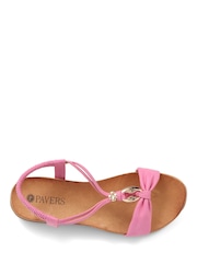 Pavers Pink Flat Strappy Sandals - Image 4 of 5