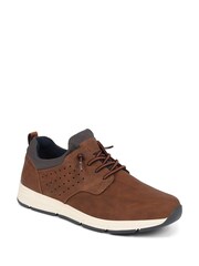 Pavers Cognac Pavers Lace-Up Trainers - Image 1 of 1
