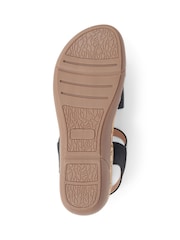 Pavers Black Adjustable Embellished Raffia Sandals - Image 5 of 5