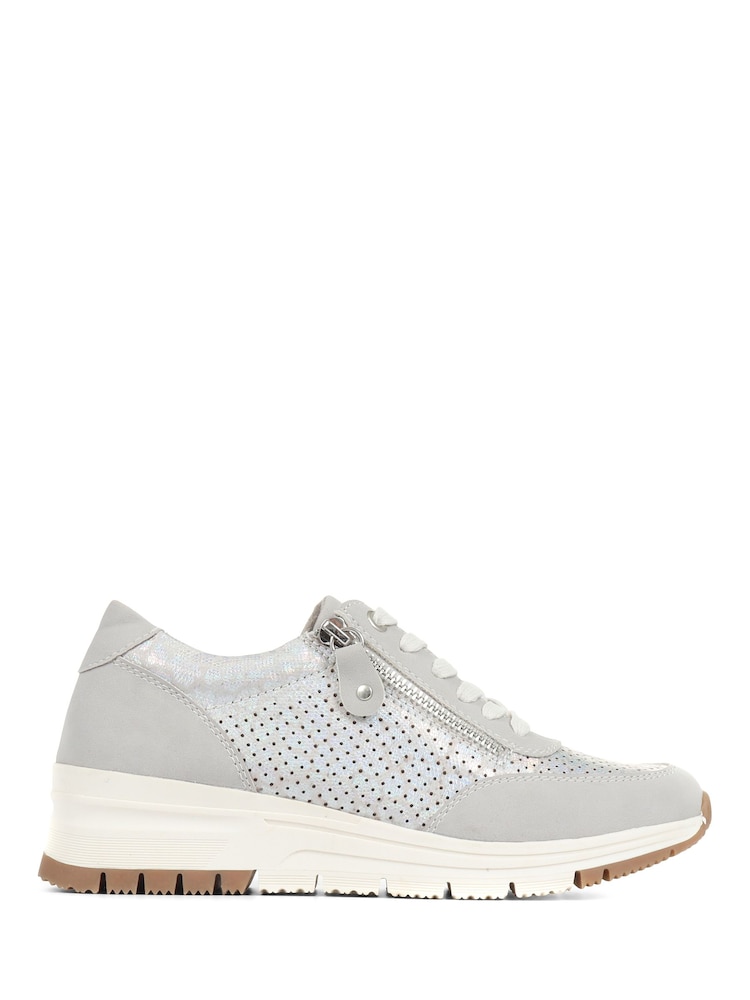 Pavers Grey Pavers Grey Chunky Lace-Up Trainers - Image 2 of 6