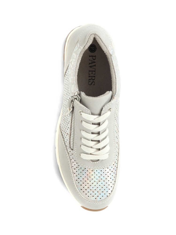 Pavers Grey Pavers Grey Chunky Lace-Up Trainers - Image 5 of 6