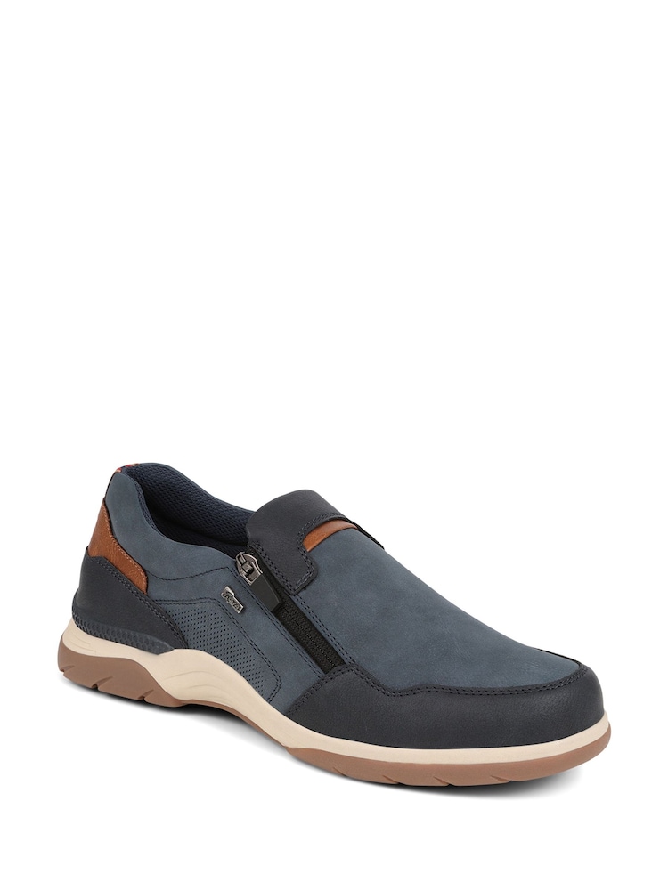 Pavers Khaki Zip-Up Trainers - Image 2 of 5 Pavers Khaki Zip-Up Trainers - Image 2 of 5