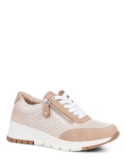 Pavers Pink Pavers Grey Chunky Lace-Up Trainers - Image 1 of 5