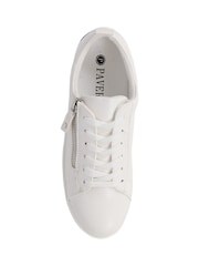 Pavers White Pavers Dual Fasten White Trainers - Image 5 of 6