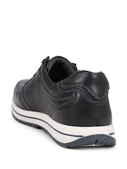 Pavers Black Leather Lace Up Trainers - Image 3 of 5