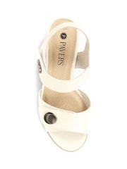 Pavers White Pavers Grey Adjustable Block Heel Sandals - Image 4 of 5