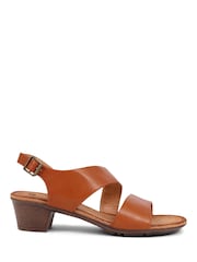 Pavers Tan Block Heeled Sandals - Image 2 of 6