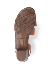 Pavers Tan Block Heeled Sandals - Image 4 of 6