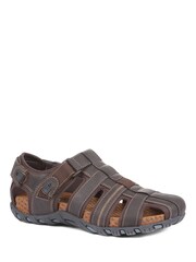 Pavers Adjustable Summer Brown Sandals - Image 2 of 6