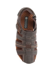 Pavers Adjustable Summer Brown Sandals - Image 5 of 6