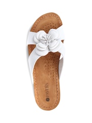 Pavers White Embellished Mule Sandals - Image 4 of 5