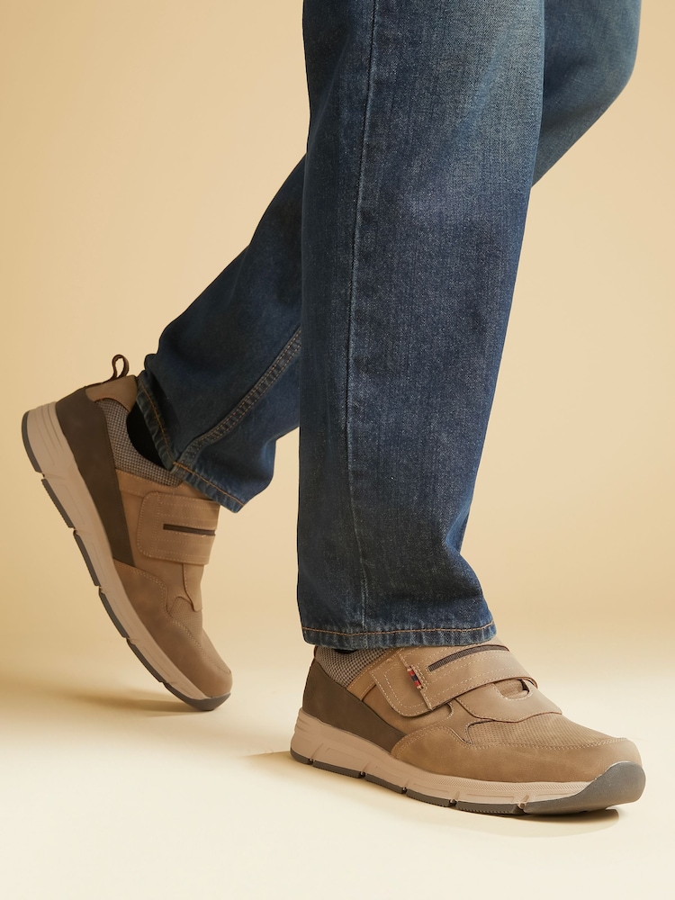 Pavers Taupe Toch-Fasten Trainers - Image 1 of 6