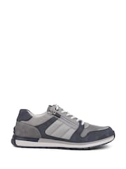 Pavers Grey Pavers Lace-Up Trainers - Image 1 of 5