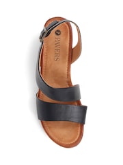 Pavers Black Block Heeled Sandals - Image 4 of 5