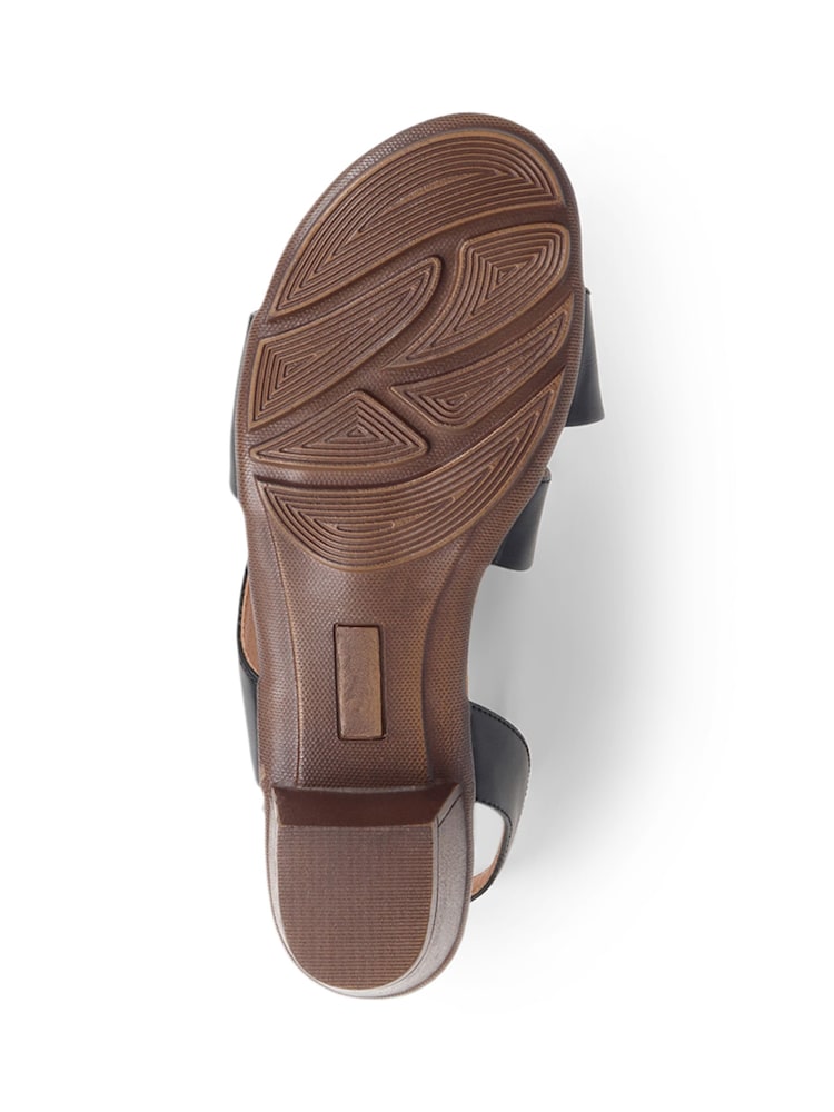 Pavers Black Block Heeled Sandals - Image 5 of 5