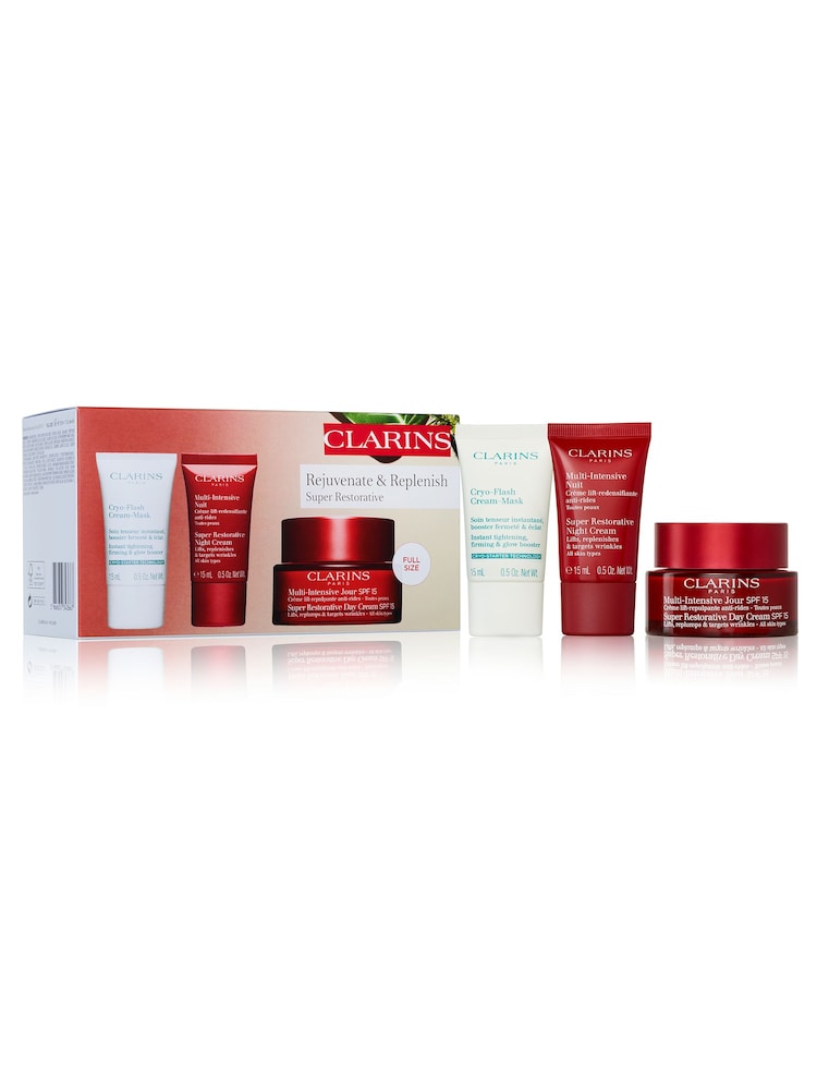 Clarins Skin Experts Super Restorative Gift Set 50ml (Worth £126) - Image 1 of 2