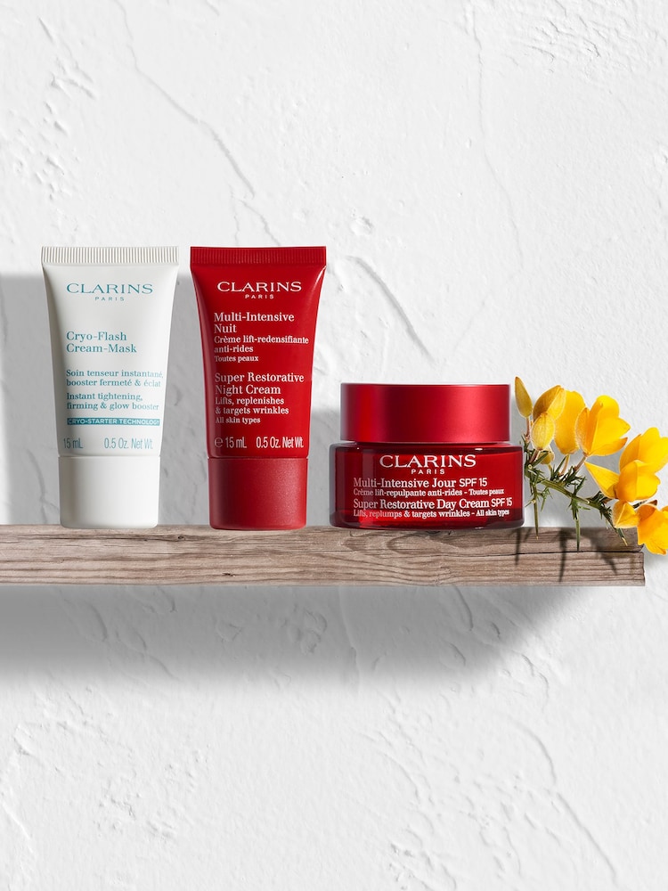 Clarins Skin Experts Super Restorative Gift Set 50ml (Worth £126) - Image 2 of 2