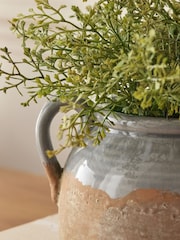 Grey Rustic Artifcial Plant Bowl - Image 2 of 4