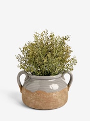 Grey Rustic Artifcial Plant Bowl - Image 3 of 4